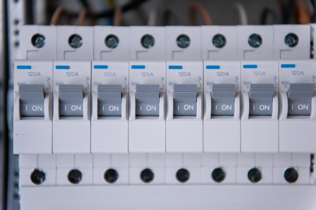 new automated system of electric power supply and distribution. Electric boxes with high-voltage equipment. The scheme for supplying electric power through the main and reserve channels